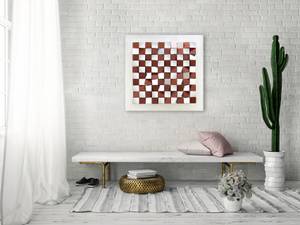 Wandbild 3D Precious Strategy Braun - Kunststoff - Holz teilmassiv - 85 x 85 x 8 cm