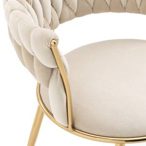 Fauteuil simple lot de 2 Mercury Ⅴ Beige - Imitation pin beige