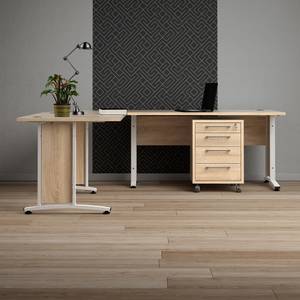 Bureau Prisme Marron - En partie en bois massif - 230 x 75 x 200 cm