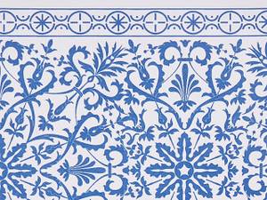 Badezimmer-Zubehör CARORA 3-tlg Blau - Weiß - Keramik - 8 x 19 x 8 cm