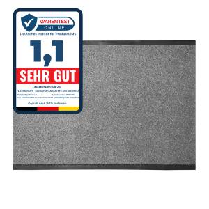 Schmutzfangmatte Monochrom Zuschnitt Silber / Grau - Silbergrau - 120 x 200 cm