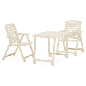 Bistro-Set (3-teilig) 315833 Weiß - Kunststoff - 56 x 63 x 81 cm