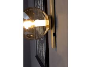 LED Wandleuchte Bubble Messing Amberglas Messing