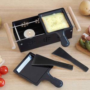 Kerzenraclette Duo Set Metall - 32 x 7 x 11 cm