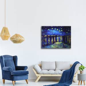 Wandbild Sternennacht über der Rhone 70 x 50 cm