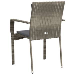 Bistro Set K01 Grau - Massivholz