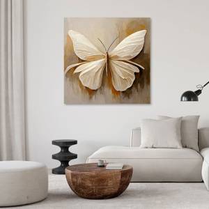 KUNSTDRUCK Whispers of Butterfly Ivory 40 x 40 cm