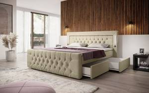 Boxspringbett Charme Beige - Breite: 140 cm - H4