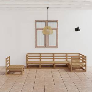 Garten-Lounge-Set (6-teilig) 3009789-1 Braun - Massivholz - Holzart/Dekor - 70 x 67 x 70 cm