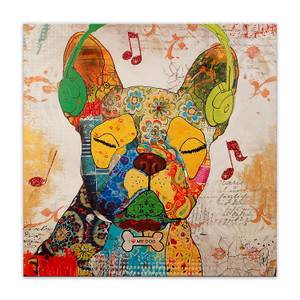 Drucken Französische Bulldogge Pop Art Textil - 80 x 80 x 4 cm