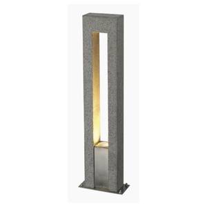 Wegeleuchte Arrock Arc Schwarz - Grau - Metall - Stein - 14 x 71 x 14 cm