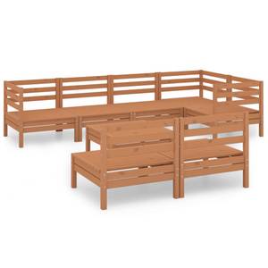 Garten-Lounge-Set Braun - Massivholz - Holzart/Dekor - 64 x 29 x 64 cm