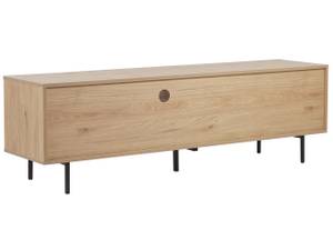 Meuble TV ITACA Noir - Marron - Blanc - Bois manufacturé - 163 x 50 x 40 cm