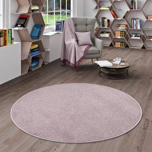 Hochflor Velours Teppich Luna Mix Rund Altrosa - 160 x 160 cm