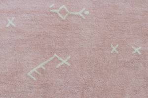Tapis lavable en coton, ITZA Rose clair