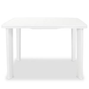 Gartentisch Weiß - Kunststoff - 101 x 72 x 101 cm
