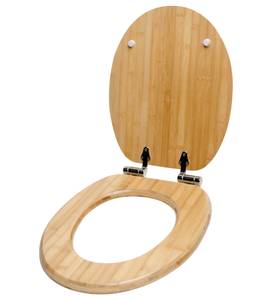 WC-Sitz mit Absenkautomatik Bambus Braun - Bambus - 38 x 6 x 47 cm