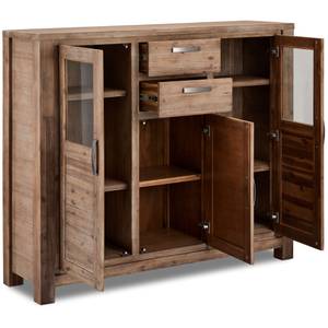 Buffet haut Alaska Marron Marron - Bois massif - 160 x 140 x 45 cm