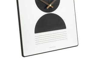 Horloge murale design THE HOURGLASS. Blanc - Bois manufacturé - 35 x 60 x 1 cm