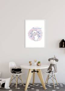 affiche Les Aristochats rose lilas - 50 x 70 x 70 cm