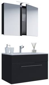 Table de toilette Badinos Noir - Noir brillant - Largeur : 60 cm