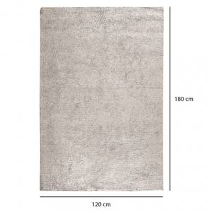 Tapis 120x180cm beige coton poils longs Beige - Textile - 180 x 1 x 120 cm