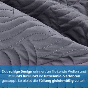 XXL-Tagesdecke zweifarbig Grau - Textil - 220 x 1 x 240 cm