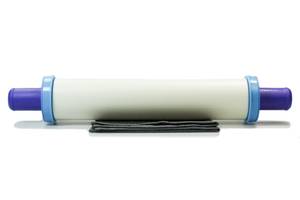 TUPPERWARE Teigrolle blau + GLASTUCH Blau - Weiß - Kunststoff - 7 x 7 x 32 cm