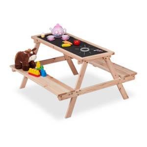Table de jeu enfants avec ardoise Noir - Marron - Bois manufacturé - 90 x 51 x 87 cm