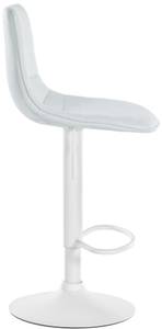 Tabouret de bar Lex Lot de 2 Blanc - Cuir synthétique - 45 x 89 x 46 cm