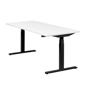 Höhenverstellbarer Tisch Easydesk Weiß - Breite: 180 cm - Schwarz