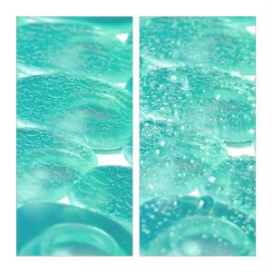 Tapis de bain à l’aspect rocheux coloré Turquoise