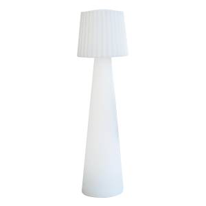 Lampadaire extérieur sans fil LADY Blanc - Matière plastique - 26 x 110 x 26 cm