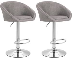 Tabouret de bar Miami V2 Lot de 2 Gris lumineux