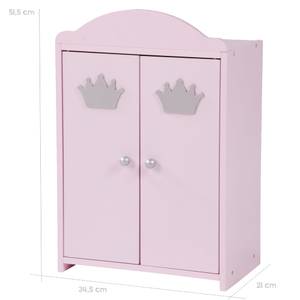 Puppenschrank Prinzessin Sophie Pink - Holzwerkstoff - 35 x 52 x 21 cm