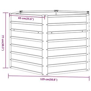 Cortenstahl Hochbeet Braun - Metall - 129 x 77 x 129 cm