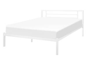 Lit double CUSSET Blanc - Largeur : 142 cm