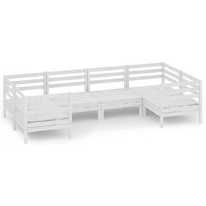Ensemble de meubles de jardin Blanc - Bois massif - Bois/Imitation - 64 x 63 x 64 cm