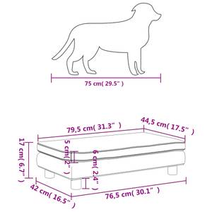 Hundebett 3032833 Kunstleder - Holzart/Dekor - 100 x 30 x 50 cm