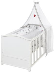 Ensemble de lit bébé complet Adam & Eule Blanc - Bois manufacturé - 79 x 152 x 153 cm