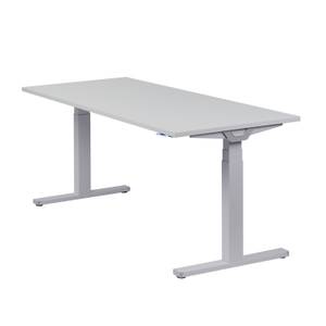 Elektrischer Tisch Premium Line Melamin Grau - Breite: 180 cm - Silber