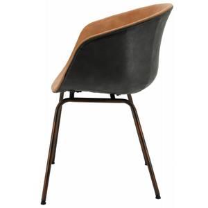 Fauteuil en polyuréthane camel Marron - Cuir synthétique - 55 x 78 x 57 cm