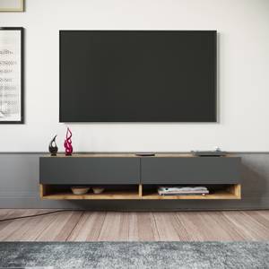 Meuble TV Laitila Anthracite - Largeur : 140 cm