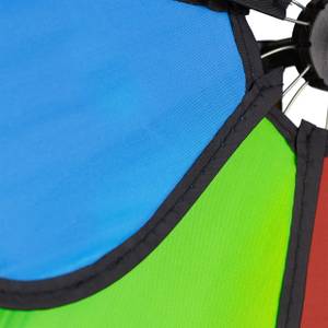 Moulin à vent coloré design fleur Noir - Vert - Rouge - Matière plastique - Textile - 31 x 72 x 7 cm
