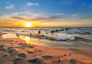 Vlies Fototapete Strand Meer Landschaft 416 x 254 cm