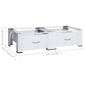 Socle pour machine à laver 51195 Blanc - Métal - 127 x 33 x 55 cm