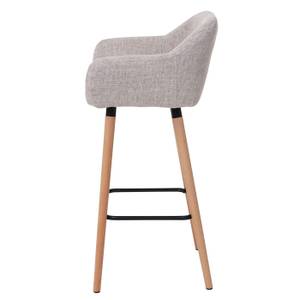 Tabouret de bar Malmö T381 8 (lot de 2) Gris - Textile - 53 x 99 x 45 cm