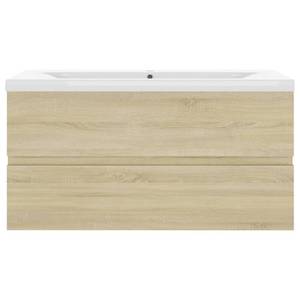 Meuble lavabo avec bassin 3007833-3 Imitation chêne de Sonoma - Largeur : 90 cm