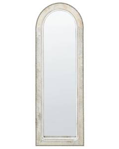 Miroir SARRY Marron - Blanc - Bois massif - 31 x 91 x 4 cm
