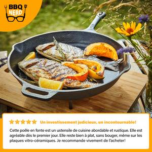 Grillpfanne gusseisen Ø35cm 4600g 37 x 55 cm